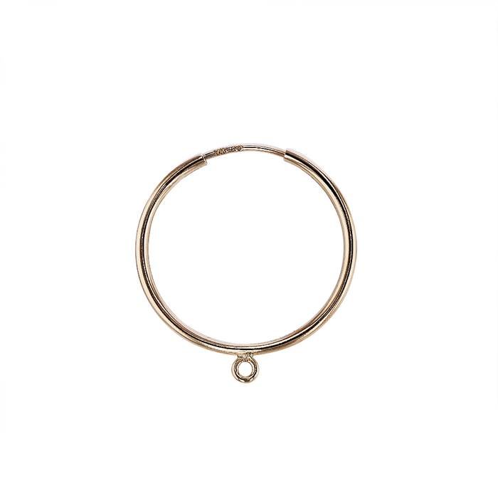 gf 17mm endless hoop earring with 1 ring