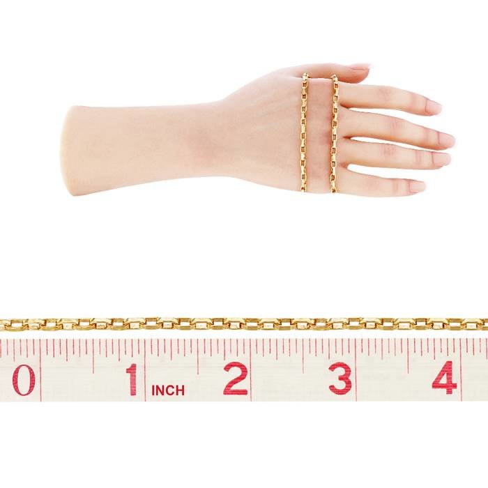 gold filled 3.9mm chain width fancy square cable chain