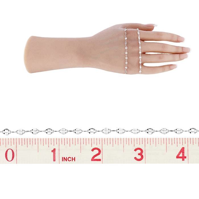 ss 3mm chain width dapped chain