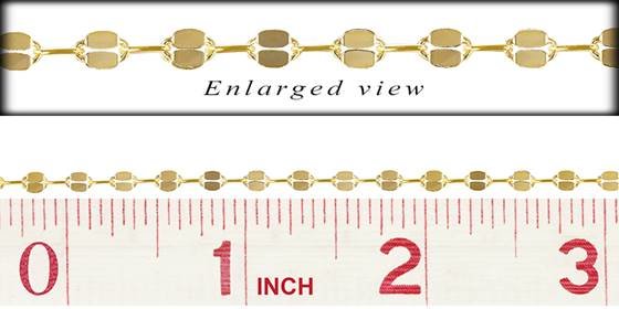 gf 2.3mm chain width dapped chain