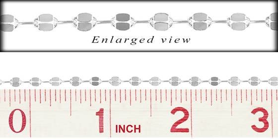 ss 2.3mm chain width dapped chain