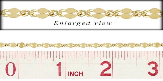 gf 3.1mm chain width flat dapped chain