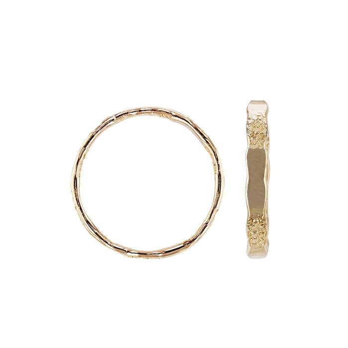 gf size6 hammered textured ring