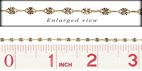 gf 2.5mm chain width starburst oval chain