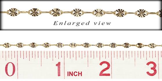 gf 3.3mm chain width starburst oval chain