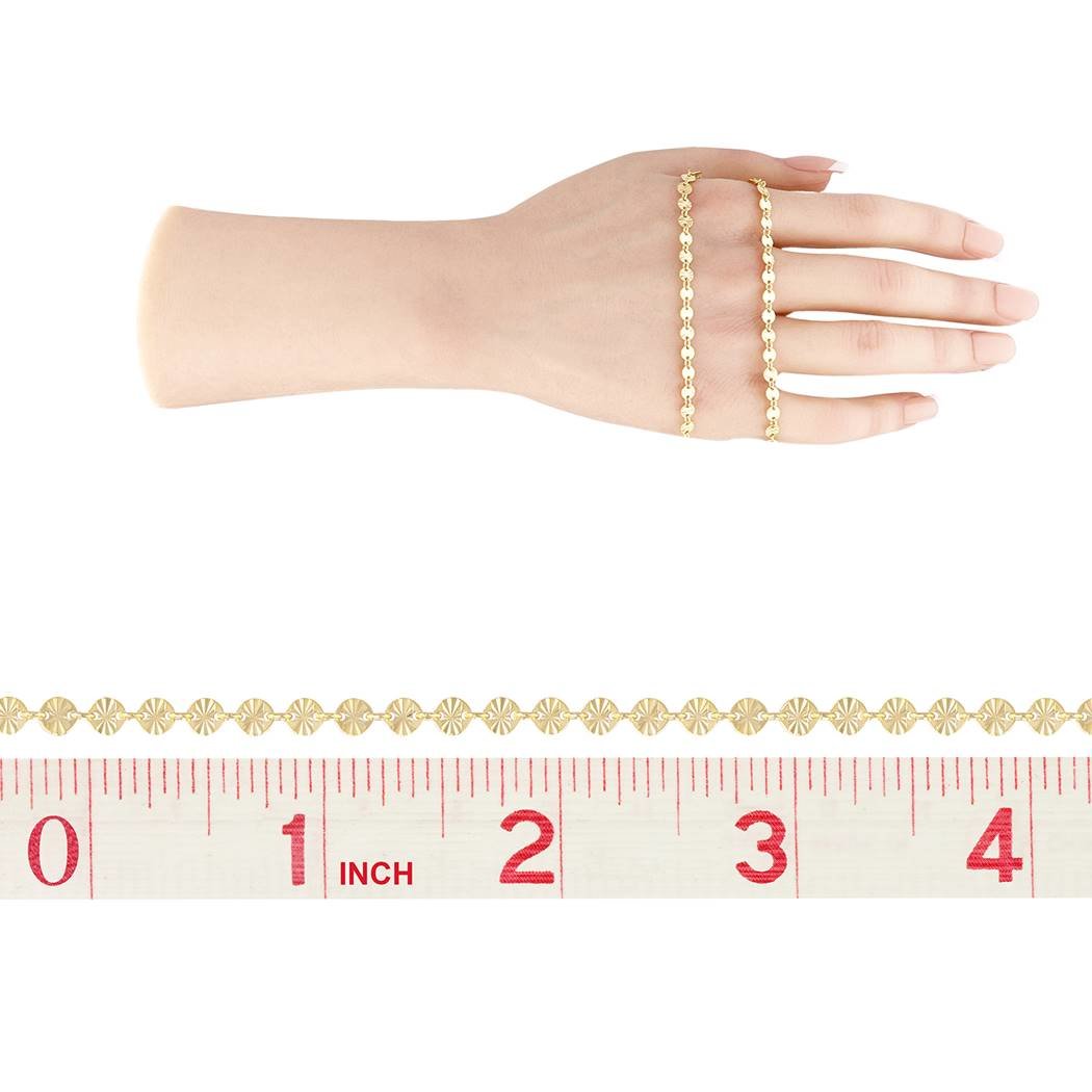 gold filled 4mm chain width round starburst chain