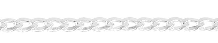 SS 3mm Chain Width Flat Oval Curb Link