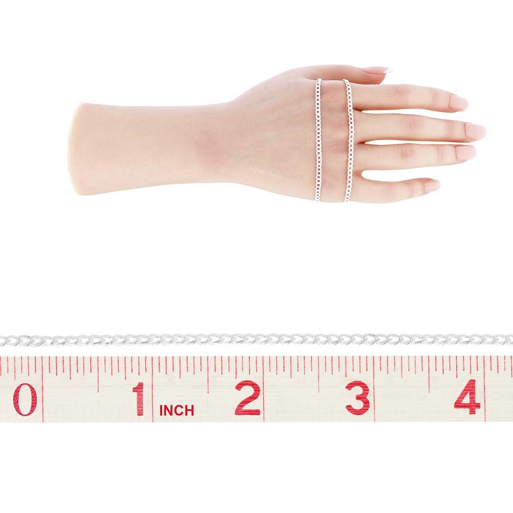 ss 3mm chain width flat oval curb link