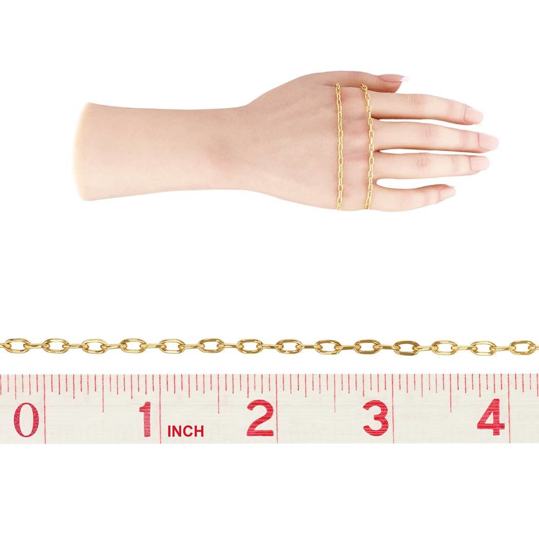 gold filled 3.17mm chain width link chain