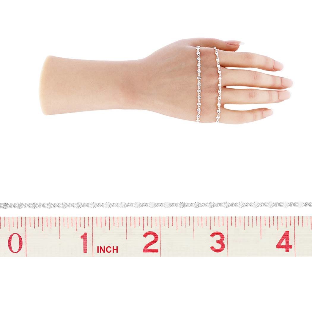 ss 3.1mm chain width dapped flat sarburst oval and curb chain