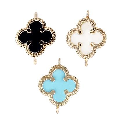 14K Gold Clover Connector