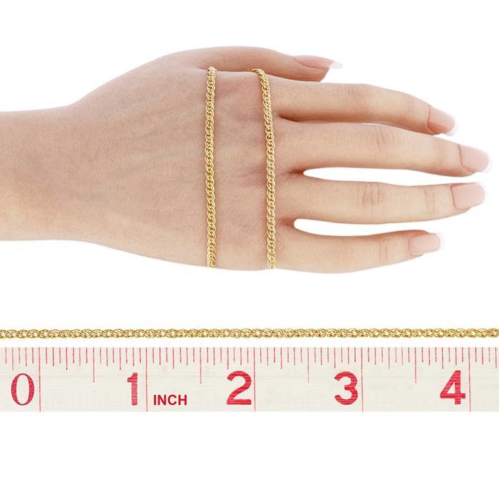 gold filled 3.0mm chain width double curb chain