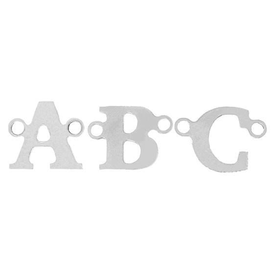 Sterling Silver Block Style Letter Connector