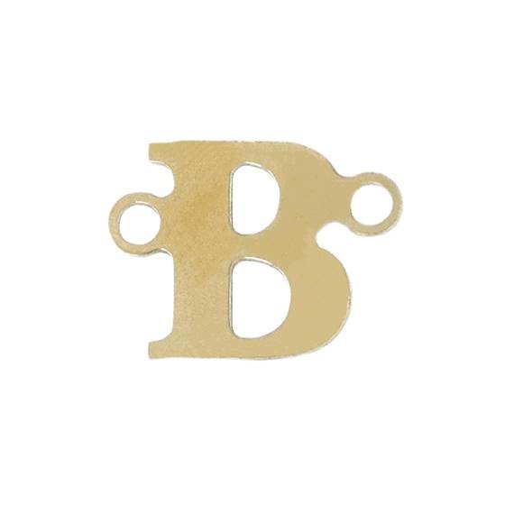gold filled 24 gauge block style letter b connector
