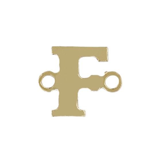 gold filled 24 gauge block style letter f connector