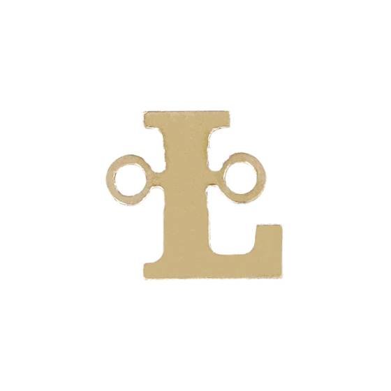 gold filled 24 gauge block style letter l connector