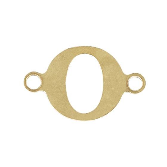 gold filled 24 gauge block style letter o connector
