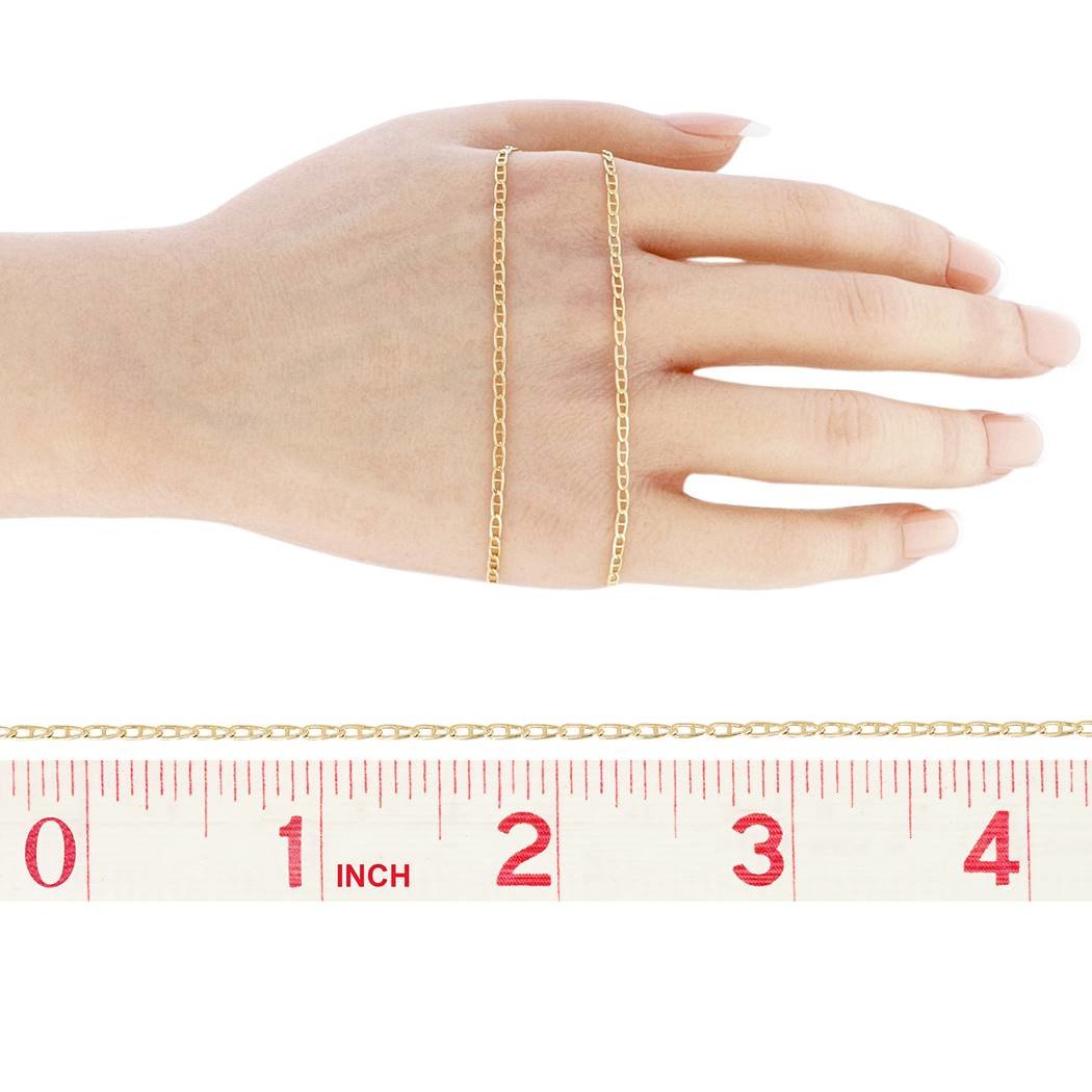 gold filled 4.8mm chain width mariner anchor link chain