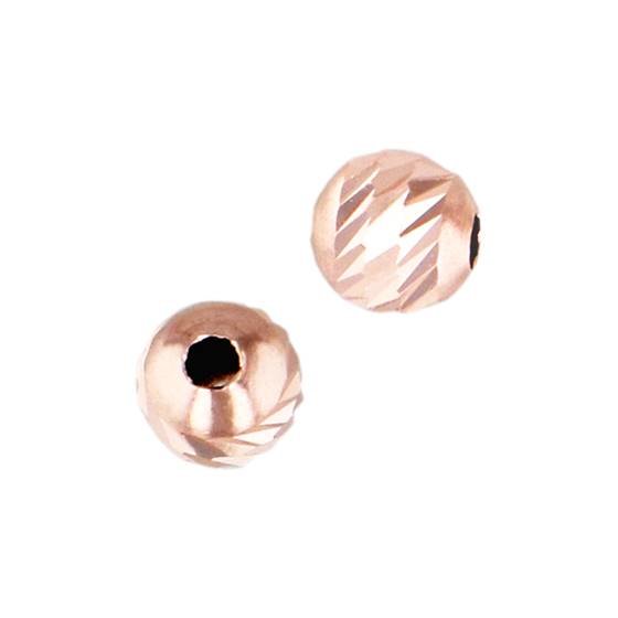 14kr 4mm diamond cut round bead
