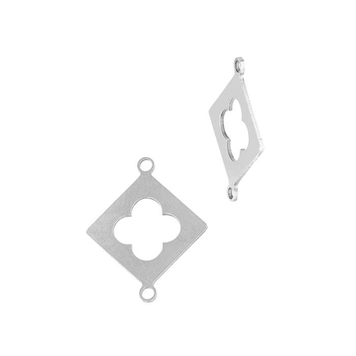 ss 9.8x12.6mm clover square coin connector