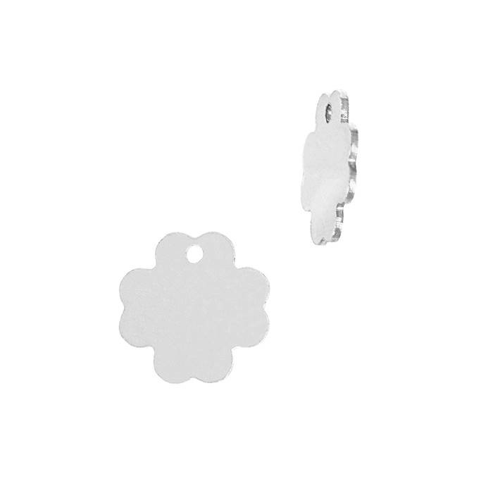 ss 8x8mm clover charm