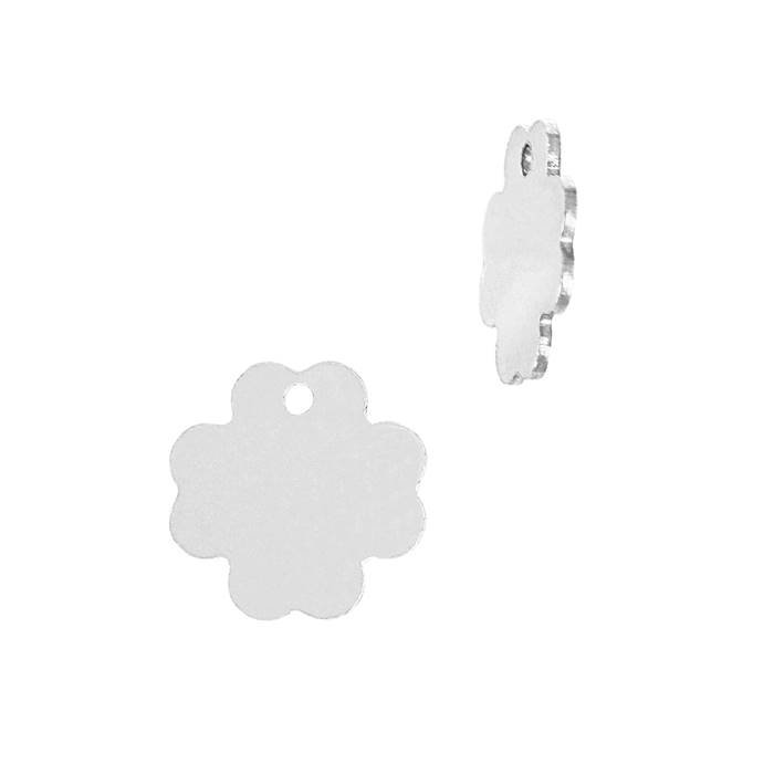 ss 9.8x9.8mm clover charm