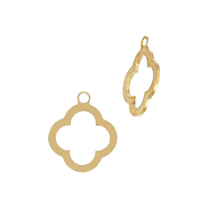 gf 10x11.8mm clover outline charm