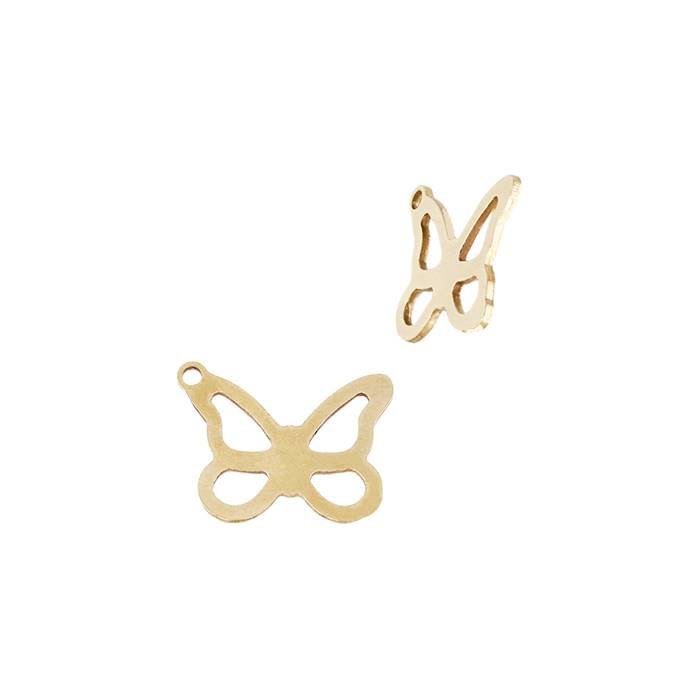 gf 8.1x6.3mm butterfly outline charm