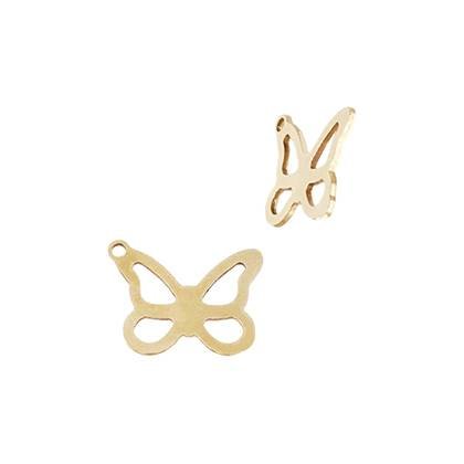 Gold Filled Butterfly Outline Charm