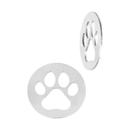 Sterling Silver Dog Paw Coin Charm