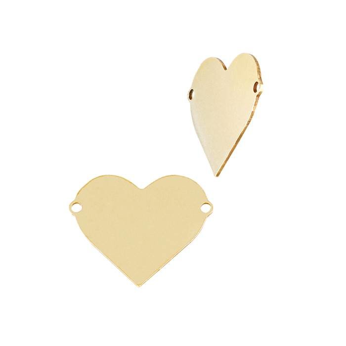 gf 12.3x9.7mm solid heart connector