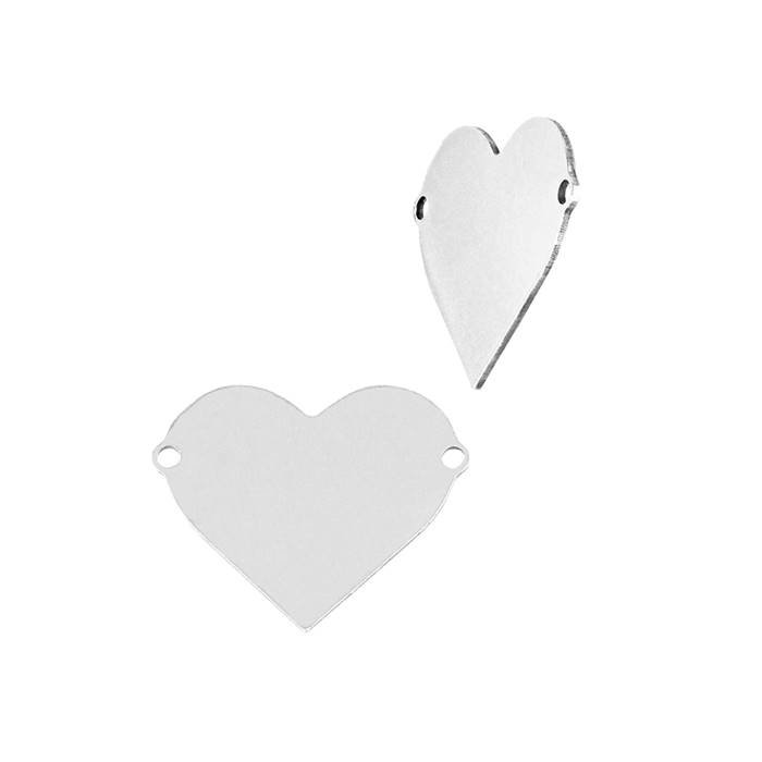 ss 24 gauge 12.3x9.7mm solid heart connector