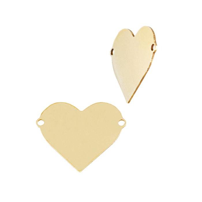 gf 14.8x11.9mm solid heart connector