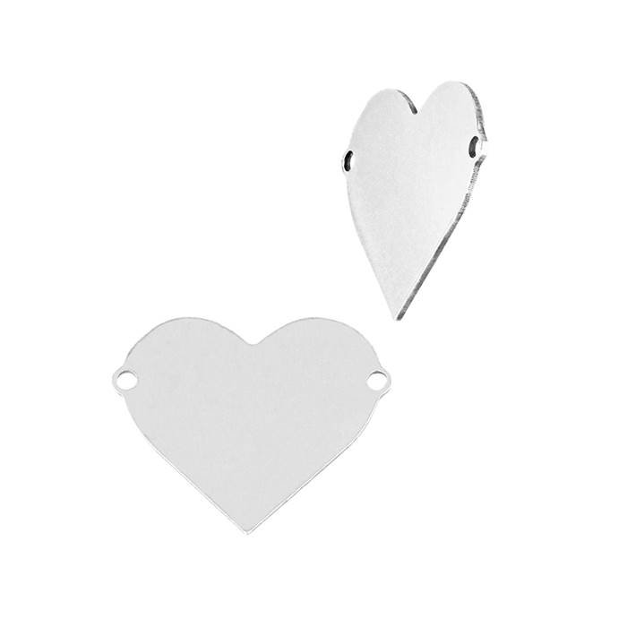 ss 24 gauge 14.8x11.9mm solid heart connector