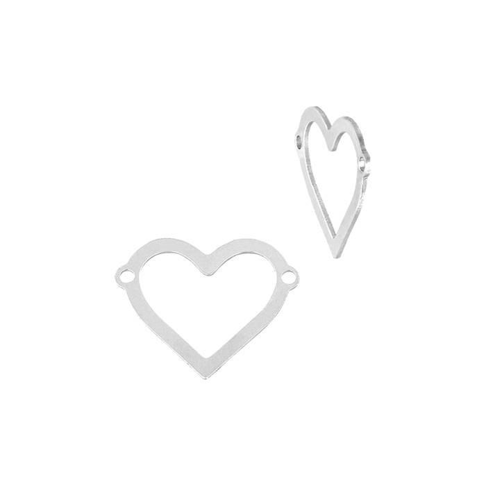 ss 24 gauge 10.5x7.9mm heart outline connector