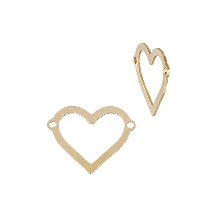 gf 12.3x9.7mm heart outline connector