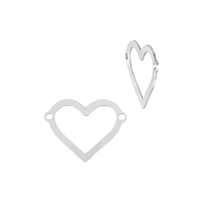 ss 24 gauge 12.3x9.mm heart outline connector