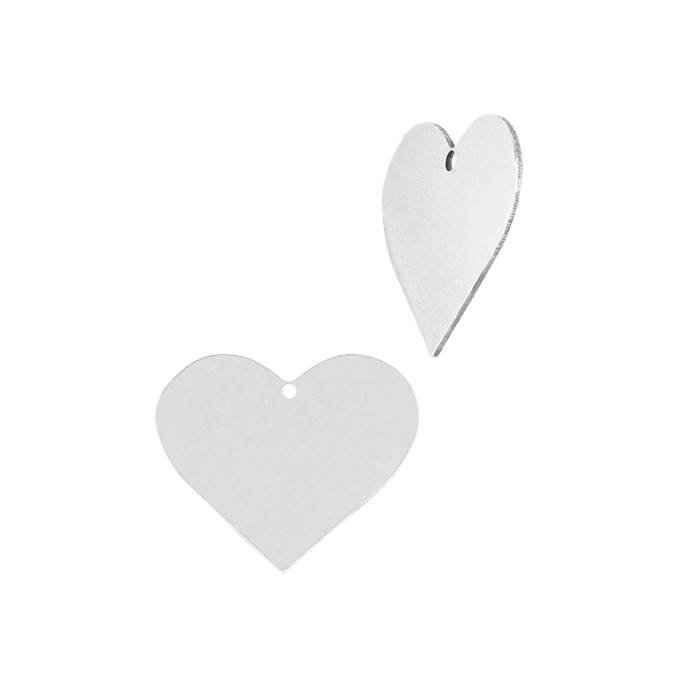ss 8.8x7.9mm solid heart charm