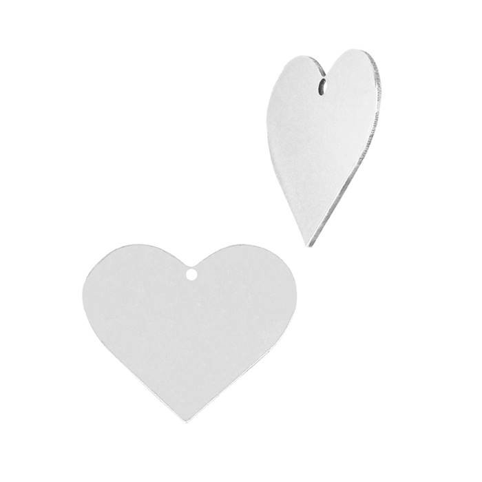 ss 16.1x14.5mm solid heart charm