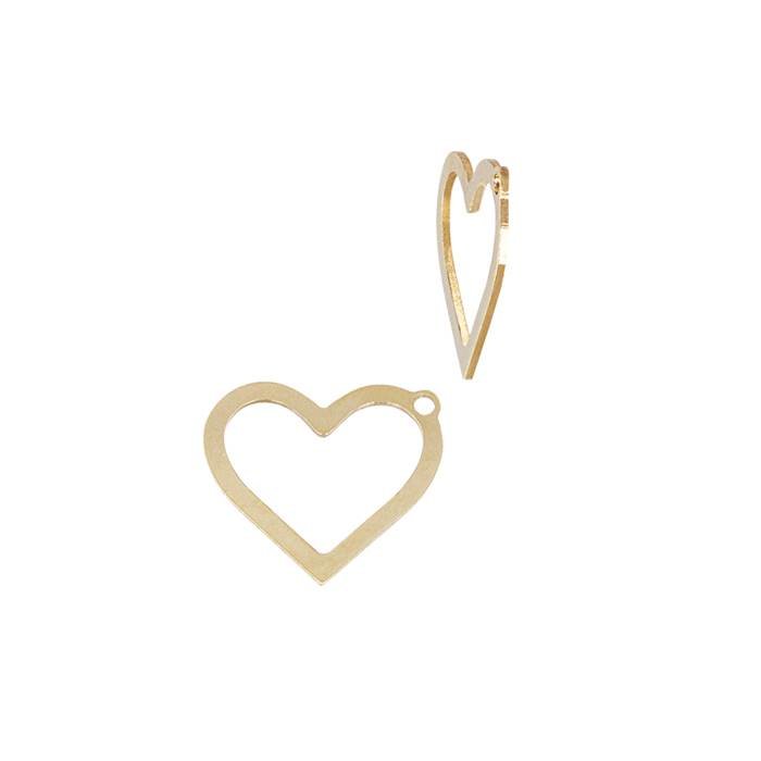 gf 6.7x6.1mm heart outline charm with offset ring