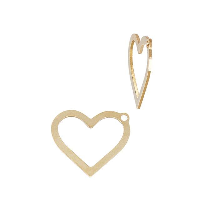 gf 10.8x9.7mm heart outline charm with offset ring