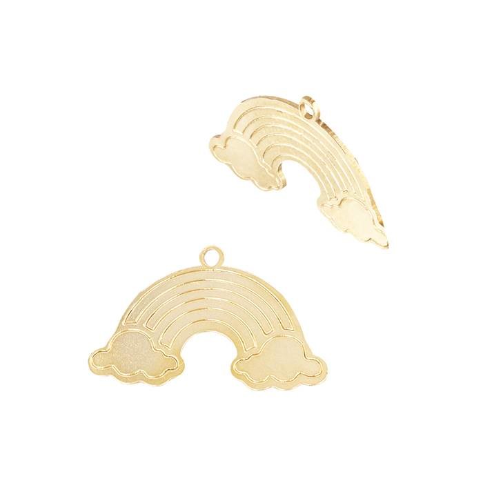 gf 14.6x8.9mm rainbow charm