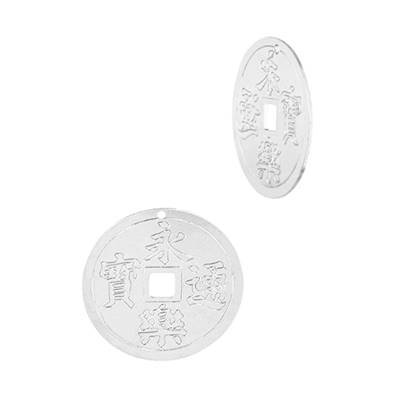 Sterling Silver Chinese Lucky Coin Connector