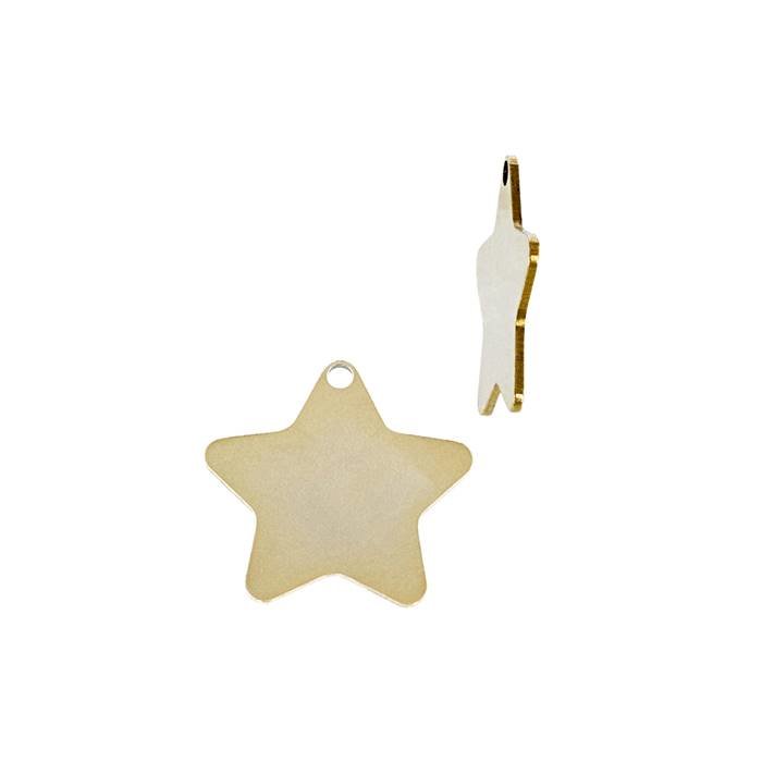 gf 11x10.5mm solid star charm