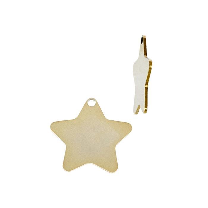 gf 13.4x12.9mm solid star charm
