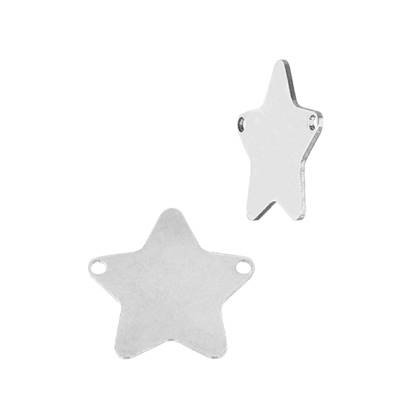 Sterling Silver Solid Star Connector