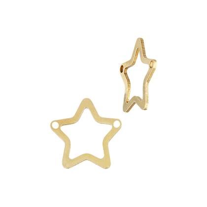Gold Filled Star Outline Connector
