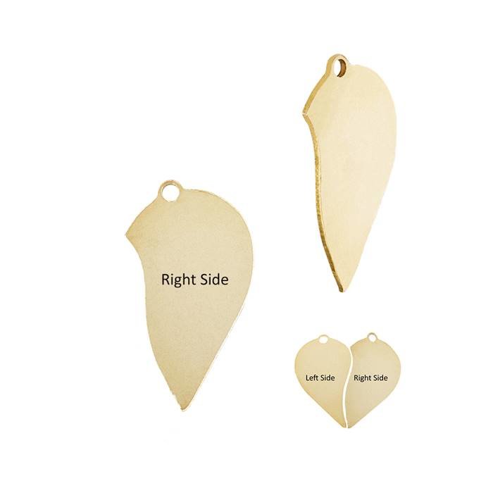 gf 20.4 x 9.7mm perfect match heart charm (right side)
