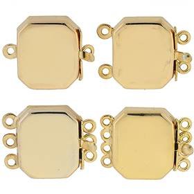 Gold Filled Octagon Multi-Rows Clasp