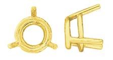 14K ROUND 3 PRONGS DOUBLE GALLERY SETTING 5352-14K